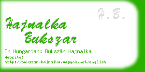 hajnalka bukszar business card